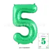 Decoración de Escena para Fiesta de Cumpleaños de Bebé, Globo de Película de Aluminio, Números Grandes Dorados, Plateados, Rojos, Negros, Blancos, Montado en Tarjeta, 40 pulgadas