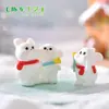 Novo casal Série Coelho micro paisagismo jardinagem DIY acessórios bola de cristal fofo fofo coelho branco resina ornamentos
