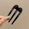 Elegante Pasador de Pelo en Forma de U de Tres Dientes para el Trayecto Diario, Herramienta para Peinar Moños, Pasador con Perla Fija en la Parte Posterior de la Cabeza, Sensación Diaria de Lujo Ligero