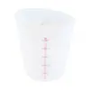 Juego de 3 tazas medidoras de silicona 125 ml 250 ml 500 ml taza medidora semi-transparente visual de doble escala herramienta para hornear
