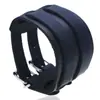 Pulseira de Couro Masculina Vintage de Vaca com Fivela Dupla Larga, Estilo Punk Hip-Hop Exagerado Único, Pulseira para Ciclismo, Venda Quente Europeia e Americana