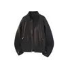 Chaqueta retro estilo granero Jack Chuan Yang para hombre, con cuello de solapa y paneles de color contrastante, sencilla y de corte holgado, al estilo old money