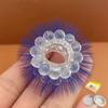 24 Cuentas Lana Colorida Silicona Ojo de Oveja Lazo Ojo de Oveja Cola de Caballo Silicona Pene Masculino Clavícula para Uso Sexual en Pareja