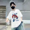 2026 Nuevo Estilo Camiseta de Verano Suelta de Algodón Puro con Mangas Cortas para Niños Ropa de Verano para Niños Camisetas de Verano de Tallas Mediana y Grande Camisetas de Moda