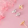 Aretes de Abeja Lindos para Mujer Diseño de Nicho Temperamento Aretes de Estudiante Aretes de Circonita Simples y Modernos para Novia