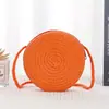 Bolsa Infantil Feminina Fofa de Palha Pequena Menina Transversal Menino Mini Porta-Moedas Conjunto de Chapéu Verão Litoral