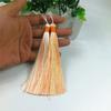 Nueva borla bicolor de 13 cm, borla de seda de hielo de imitación, marcador de borla, colgante de abanico, accesorios de ropa