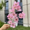 Flor Artificial de Pervinca com 2 Galhos para Casamento e Decoração de Casa, Atacado