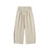 Yidao Vintage Outono 2026 Novidades Calças de Perna Curva Retro Americanas Cor Sólida Soltas de Perna Larga Casuais Calças Cargo Unissex