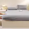 Conjunto de Lençol de Seda Gelada Três Peças Modelo Novo 2026, Protetor de Colchão Jacquard de Seda Refrescante, Cobre-leito, Lençol de Cama Solteiro