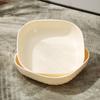 Prato de osso de diamante estilo creme plástico prato de frutas japonês prato de jantar com aparência elegante mesa de jantar doméstica prato de osso quadrado