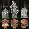 2027 Halloween Lápida Cartel de Madera Cartel para Jardín Retro Simulación Cartel para Jardín Exterior Decoración de Jardín