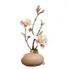 Traje de Flor de Magnólia Clássica Flor Artificial Sala de Estar Decorações para Casa Decoração de Flor Seca Flor de Seda
