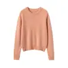 Look Simples para o Dia a Dia~ Suéter de Tricô 100% Caxemira Pura Consinee para Mulheres, Emagrecedor, Macio e Amigável à Pele, Suéter Interno com Gola Redonda