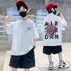 Camiseta de manga curta 100% Cotton Boys Roupas infantis de verão Gola POLO de meia manga para meninos Meia manga Topo de moda infantil médio e grande