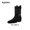 Botas Negras Estilo Martin Aogushi Deng para Mujer 2026 Nuevo Otoño/Invierno Suela Suave Botas Adelgazantes Suela Gruesa Botas Vaqueras Muy Bonitas