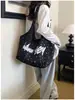 Bolso casual de estilo coreano con estampado de letras de gran capacidad para el hombro para mujer, nuevo bolso tote con estampado de leopardo 2026, bolso de hombro y bolso cruzado