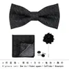 Conjunto de Gravata Borboleta e Lenço Quadrado Masculino com Padrão Escuro Retrô, Acessórios para Traje de Casamento, Gravata Borboleta Paisley, Mais Vendido na Amazon