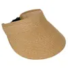 Chapéu de palha feminino com topo aberto, chapéu de sol ajustável, chapéu feminino, chapéu de sol, chapéu feminino de proteção solar com escudo facial para atividades ao ar livre, chapéu de ciclismo com topo aberto