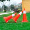 Cone de estrada de borracha 70cm cone de bloqueio de estrada refletivo cone de sorvete barril coluna de aviso de construção de tráfego barril de sinal de estrada