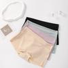 Bóxer de seda de hielo sin dejar rastro para mujer, pantalones de seguridad de cintura media, elástico, transpirable, antiluz, ropa interior de cuatro esquinas para niñas