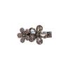 Horquilla de pelo de diamantes de cristal de alta calidad estilo retro de Corea del Sur con dulce temperamento y flor de diamantes de imitación con clip lateral, pinza para flequillo femenino