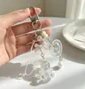 Lindo Colgante de Bolso con Perlas de Oso Láser, Lazo de Corazón, Cadena Creativa Linda para Tarjeta Goo, Estilo Ins, Cadena para Teléfono Móvil