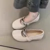 Zapatos Mary Jane de Tacón Grueso y Punta Fina para Mujer 2026 Primavera y Otoño Nuevos Zapatos de Salón Franceses de Boca Baja con Lazo para Combinar con Faldas