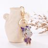 Imperador Jiuzi Cartoon Keychain Zodiac Tow Head Diamond coreano criativo da menina bonito saco chaveiro