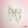 Estilo Coreano Fresco y Dulce Lazo Accesorios para Joyería DIY Plástico Resina Tejido a Mano Perla Colgante Accesorios