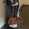 Bolso de ante para mujer bajo el brazo, nuevo de 2026, moda de otoño, retro, para ir al trabajo, de alta gama, color Maillard, bandolera