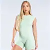 Macacão de Yoga Sem Costura Transfronteiriço TK Verão Respirável Secagem Rápida Roupa de Yoga Macacão para Esportes ao Ar Livre Fitness Europeu e Americano