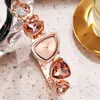 Novo Relógio Feminino de Moda com Aparência Sofisticada de Luxo Leve, Irregular, com Cristais, Nicho, Aparência Sofisticada, Quartzo, Atacado