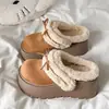 Pantuflas de Piel con Suela Gruesa para Mujer, Para Usar al Aire Libre, Nuevo Estilo Otoño 2026, Medias Pantuflas Cerradas, Calidez Forrada de Felpa, Zapatos Birkenstock, Suela Gruesa de Plataforma