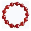 Pulsera Deslumbrante del Mismo Estilo de Zhao Lusi y Xu Yan con Alto Contenido de Cinabrio Rojo Natural, Ágata de Doble Círculo y Cordón de Arena Chen