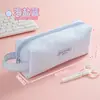 Estuche para lápices lindo de estilo ins coreano, color macarrón, estampado, para estudiante, gran capacidad, portátil, multifuncional, bolsa para papelería