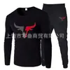 Conjunto de Dos Piezas de Camiseta Cómoda de Manga Larga de Marca de Moda con Cuello Redondo + Pantalones Deportivos Traje de Camisa de Grupo para Actividades al Aire Libre Venta Directa de Fábrica