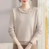 Suéter Nuevo de Punto Elegante de Otoño para Mamá, Top de Moda Holgado para Mujeres de Mediana Edad, Ropa de Abrigo Base