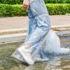 Capa de Sapato Galocha Descartável Dia Chuvoso Impermeável Antiderrapante Plástico Transparente Exterior Espessada Resistente ao Desgaste Isolamento Cobertura para Pés à Prova de Chuva