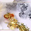 Novo Glitter para Nail Art, Glitter Grande Dourado e Prateado Brilhante, Pó de Glitter Fino Hexagonal Ultrafino, Decorações de Unhas, Especial para Nail Art
