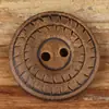 Galletas con Dos Botones de Cuerno Natural, Accesorios de Alta Gama, Artesanía con Superficie Quemada Vintage, Versátil y Sencillo