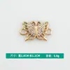 Venta al por mayor del fabricante Nuevos Pendientes Colgantes de Mariposa de Aleación con Puntos y Diamantes Colgante de Llave Collar Colgante Joyería Accesorios DIY