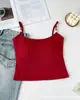 Camisole de contas torcida vazada sem costas com bojos fixos embutidos, pode ser usada como camada interna ou sozinha, top versátil para garotas estilosas
