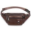 Riñonera de Cuero Genuino Transfronteriza Bolsa para Teléfono Móvil Negocios Capa Superior Piel de Vaca Bolsa de Pecho Multifuncional Deportiva de Hombro Cruzada