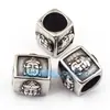 Acero de titanio acero inoxidable Joyería popular europea y americana Accesorios calavera ósea enmascarada/cabeza de león Accesorios de cuerda de cuero