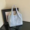 Bolso de Mano Rayado Japonés para Mujer Otoño Pequeño Fresco Literario Casual Bolso de Mujer Moda Gran Capacidad Bolso Tote de Hombro Único