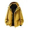 Chaqueta ligera a prueba de viento e impermeable 3 en 1 estilo Luotuo para hombres y mujeres, abrigo cálido para montañismo relleno de plumón