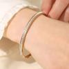 Pulsera de moda transfronteriza pulsera de joyería para mujer pulsera acero inoxidable con taladro hueco hebilla de acero titanio joyería simple coreana