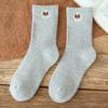 Calcetines gruesos cálidos de felpa con forro polar para mujer, calcetines hasta media pantorrilla para invierno, calcetines de dormir para piso a rayas Melard para hombre, calcetines de felpa