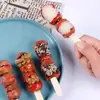 Palitos de Sorvete para Artesanato DIY Infantil, Palitos de Madeira para Modelagem, Palitos de Picolé, Palitos de Sorvete no Palito, Espetos de Frutas Cristalizadas, Palitos de Bambu, Palitos Pequenos de Madeira